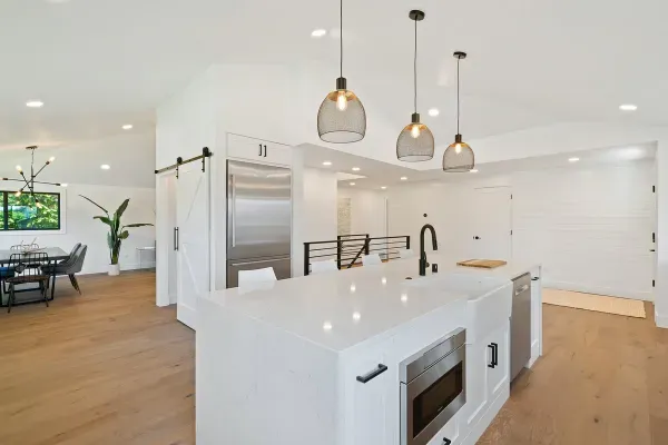 Luxury duplex with a bold two-storey facade