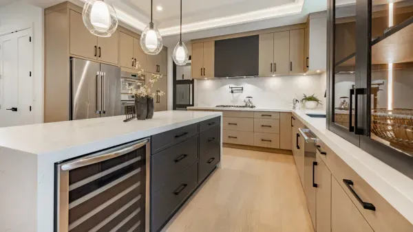 High-end kitchen with integrated appliances